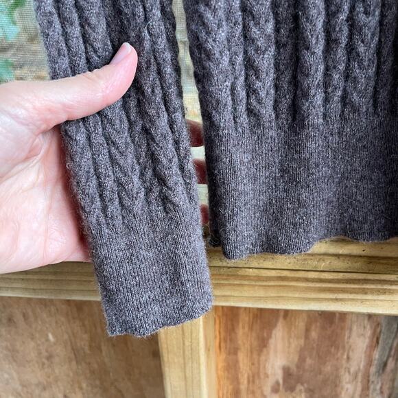 JOS A. Bank Reserve Women's Brown 100% Cashmere Cable Knit Sweater Size M - Picture 4 of 6